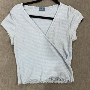 Light blue Wrap Top
